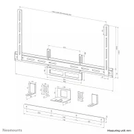 Uchwyt na Videobar Neomounts by Newstar Videobar kit 43-110" AV2-500WH - VESA 200x200-800x600, Biały