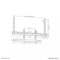 Uchwyt z półką na klawiaturę i mysz Neomounts by Newstar Keyboard Shelf Kit 43-110" AV40-500BL - VESA 200x200-800x600, Czarny