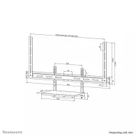 Uchwyt z półką na laptopa Neomounts by Newstar Laptop Shelf Kit 43-110" AV45-500BL - VESA 200x200-800x600, Czarny