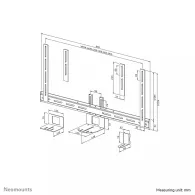 Uchwyt z półką na kamerę Neomounts by Newstar Keyboard Shelf Kit 43-110" AV50-500BL - VESA 200x200-800x600, Czarny