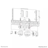 Uchwyt z półką na videobar i laptopa Neomounts by Newstar Videobar and Laptop Shelf Kit 43-110" AV60-500BL - VESA 200x200-800x600, Czarny