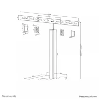 Stojak podłogowy na videobar Neomounts by Newstar Videobar Floor Stand 43-110" AV80-500BL - VESA 200x200-800x600, Czarny