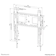 Uchwyt ścienny Neomounts by Newstar LEVEL-750 Fixed Heavy Duty Wall Mount 42-75" WL30-750BL14 - Czarny