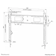 Uchwyt ścienny Neomounts by Newstar LEVEL-750 Fixed Heavy Duty Wall Mount 55-98" WL30-750BL18 - Czarny