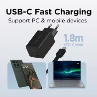 Ładowarka sieciowa Lenovo GaN Nano 65W Adapter G0A6GN65EU, 1x USB-C, Czarna | Sklep ITnes.pl, IT for BUSINESS