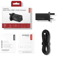 Ładowarka sieciowa Lenovo 65W Mini USB-C GaN Charger G0A665WBEU, 1x USB-C, Czarna | Sklep ITnes.pl, IT for BUSINESS