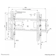 Uchwyt ścienny do monitora Neomounts by Newstar LEVEL-750 Heavy Duty Wall Mount WL35-750BL16 42-86" - Czarny