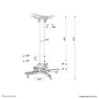 Uchwyt sufitowy do projektora Neomounts by Newstar Beamer Ceiling Mount CL25-540WH1 - Biały