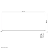 Biurkowe szkło ochronne Neomounts by Newstar Safety Screen With Tempered Glass NS-GLSPROTECT160 - 158 x 65 cm
