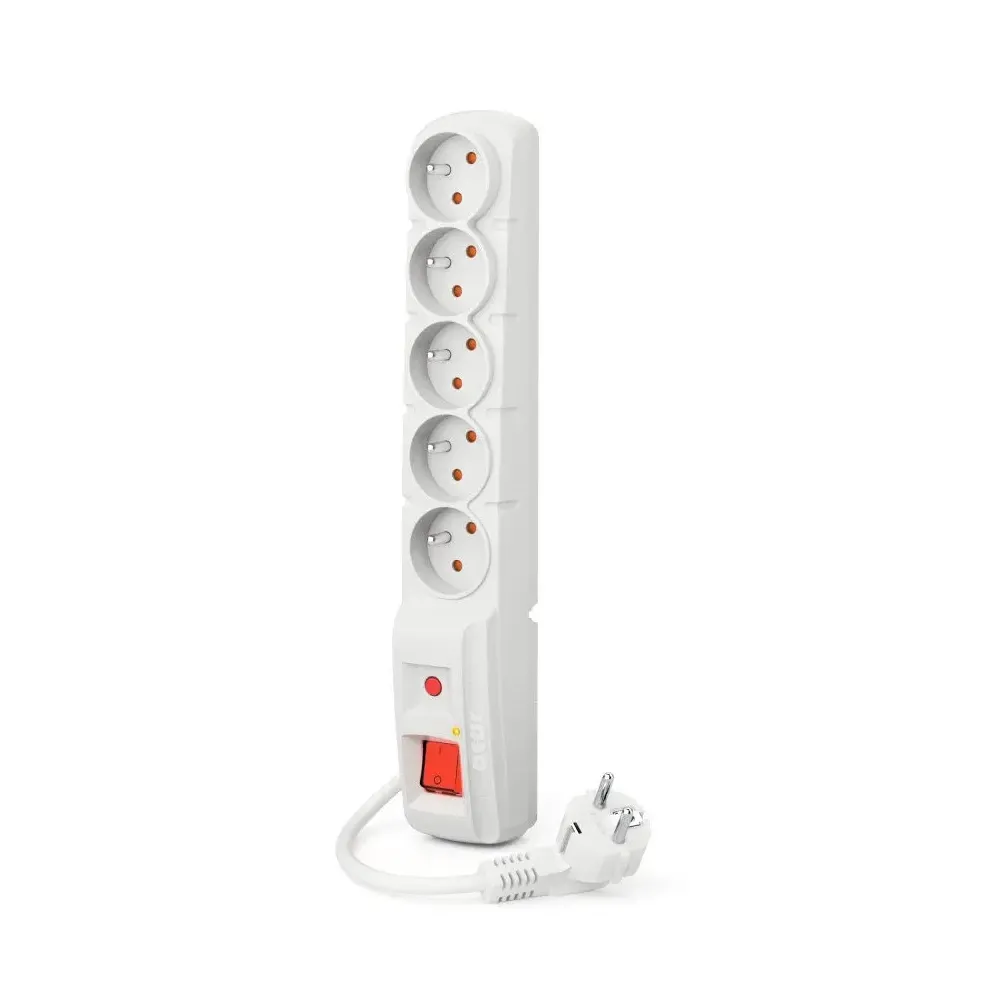 Listwa antyprzepięciowa Acar F5 (5 M) SZARY - 5 gniazd/5 m/Szara