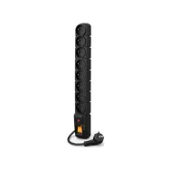 Listwa zasilająca Acar S8 (3 M) CZARNY - 8 gniazd, 3 m, Czarna
