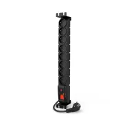 Listwa zasilająca rack Acar S8 FA RACK (3 M) CZARNY - Uchwyt 19", 8 gniazd, 5 m
