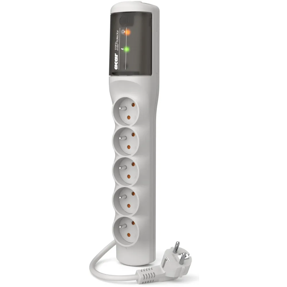 Listwa antyprzepięciowa Acar XP easy W2336 - 5 gniazd/1,5 m/Szara