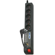 Listwa antyprzepięciowa Acar 504 WF W0073 - 5 gniazd/3 m/Czarna
