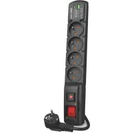 Listwa antyprzepięciowa Acar F4 USB A+C W2440 - 4 gniazda/3 m/Czarna