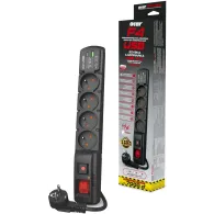 Listwa antyprzepięciowa Acar F4 USB A+C W2440 - 4 gniazda/3 m/Czarna