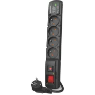 Listwa antyprzepięciowa Acar F4 USB A+C W2441 - 4 gniazda/5 m/Czarna