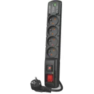 Listwa antyprzepięciowa Acar F4 USB A+C W2441 - 4 gniazda/5 m/Czarna