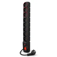 Listwa antyprzepięciowa Acar S8 Dual W1751 - 8 gniazd/5 m/Czarna