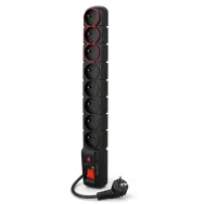 Listwa antyprzepięciowa Acar S8 Dual W1750 - 8 gniazd/3 m/Czarna | Sklep ITnes.pl - IT for BUSINESS