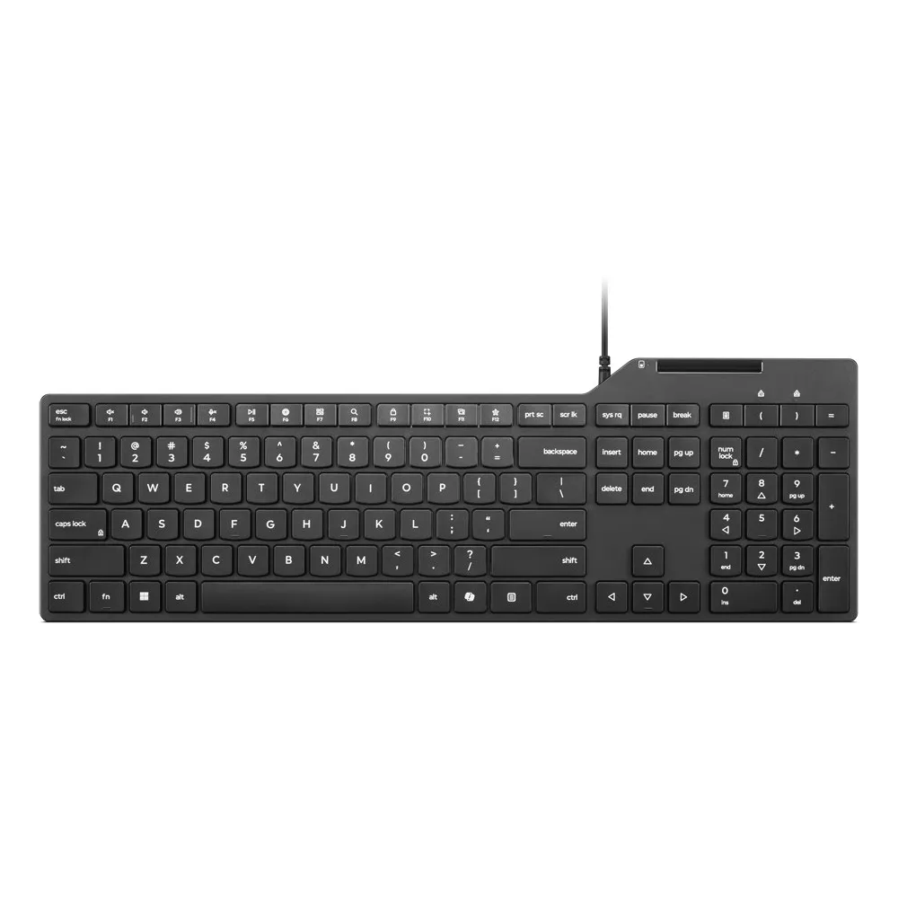 Klawiatura przewodowa Lenovo USB-A Wired Smartcard Keyboard 5000 4Y41U13312 - US English, Czarna