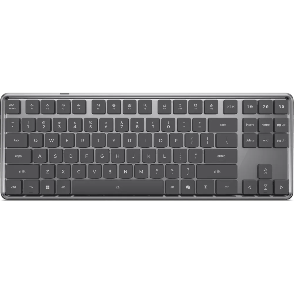 Klawiatura bezprzewodowa Lenovo Wireless Multi-Mode Low-Profile Mechanical Keyboard 8000 4Y41V37344 - US English, Szara