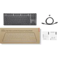 Klawiatura bezprzewodowa Lenovo Wireless Multi-Mode Low-Profile Mechanical Keyboard 8000 4Y41V37344 - US English, Szara