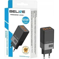 Ładowarka sieciowa Beline 65W GaN BELI02750 - 2x USB-C, USB-A, Czarna