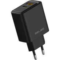 Ładowarka sieciowa Beline 45W GaN BLN2CB45 - 1x USB-C, 1x USB-A, PD 3.0, QC 3.0, bez kabla, Czarna