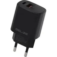 Ładowarka sieciowa Beline 20W BELI02159 - 1x USB-C, 1x USB-A, 3A, Czarna