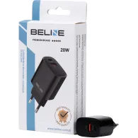 Ładowarka sieciowa Beline 20W BLN2CB20 - 1x USB-C, 1x USB-A, PD 3.0, QC 3.0, Bez kabla, Czarna