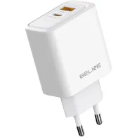 Ładowarka sieciowa Beline 45W GaN BLN2CW45 - 1x USB-C, 1x USB-A, PD 3.0, QC 3.0, Bez kabla, Biała