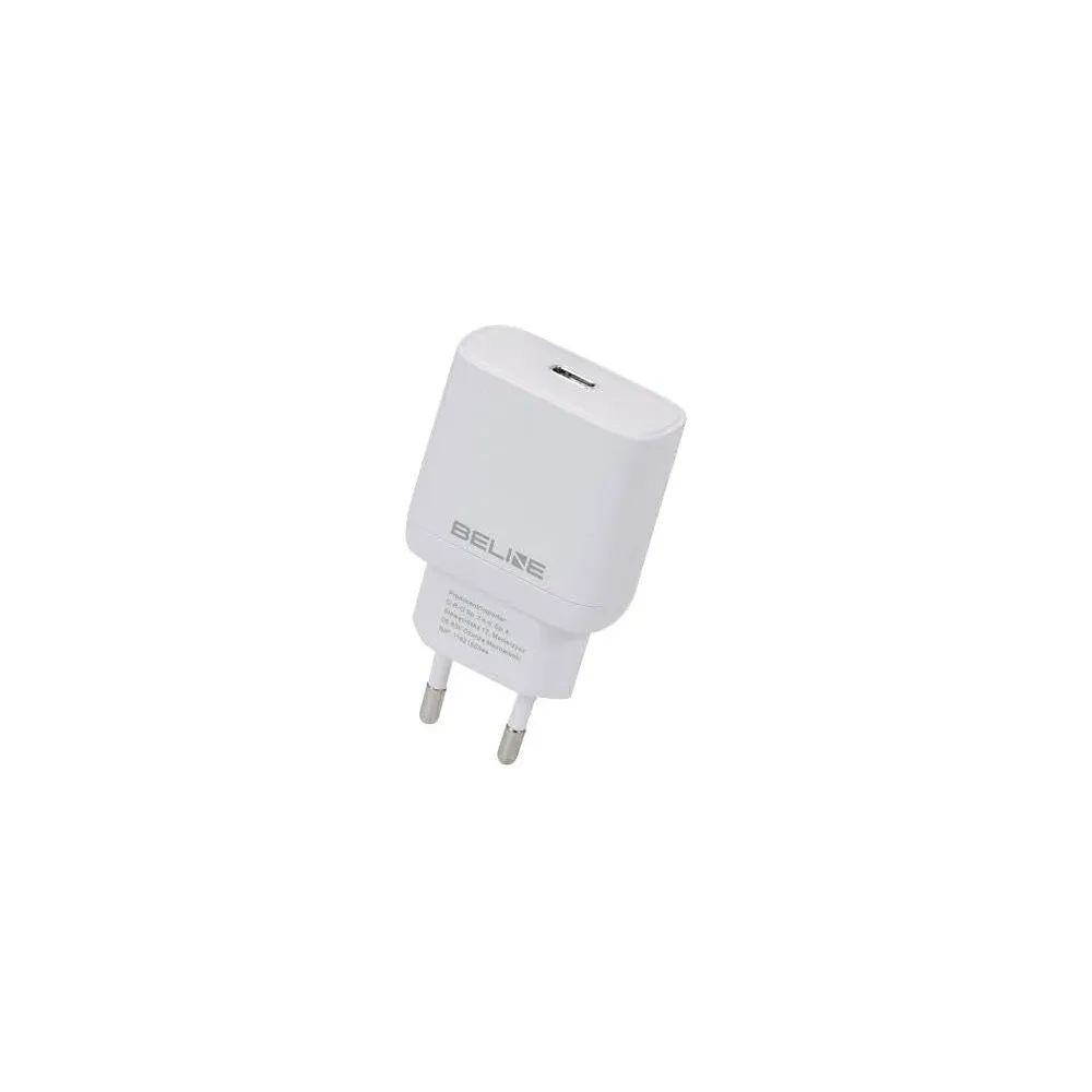 Ładowarka sieciowa Beline 25W GaN BELI02167 - 1x USB-C, PD 3.0, Bez kabla, Biała