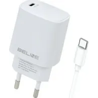 Ładowarka sieciowa Beline 20W BELI02165 - 1x USB-C, Kabel USB-C, Biała
