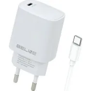Ładowarka sieciowa Beline 20W BELI02165 - 1x USB-C, Kabel USB-C, Biała