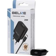 Ładowarka sieciowa Beline 25W GaN BLNCB25C - 1x USB-C, PD 3.0, Kabel USB-C, Czarna