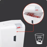 Niszczarka dokumentów HSM Shredstar X5 1043121 - ścinki 4,0x35mm/ 5 arkuszy 80 g/ kosz 18 l/ P-4, Biała