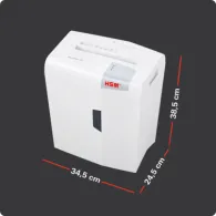 Niszczarka dokumentów HSM Shredstar X5 1043121 - ścinki 4,0x35mm/ 5 arkuszy 80 g/ kosz 18 l/ P-4, Biała