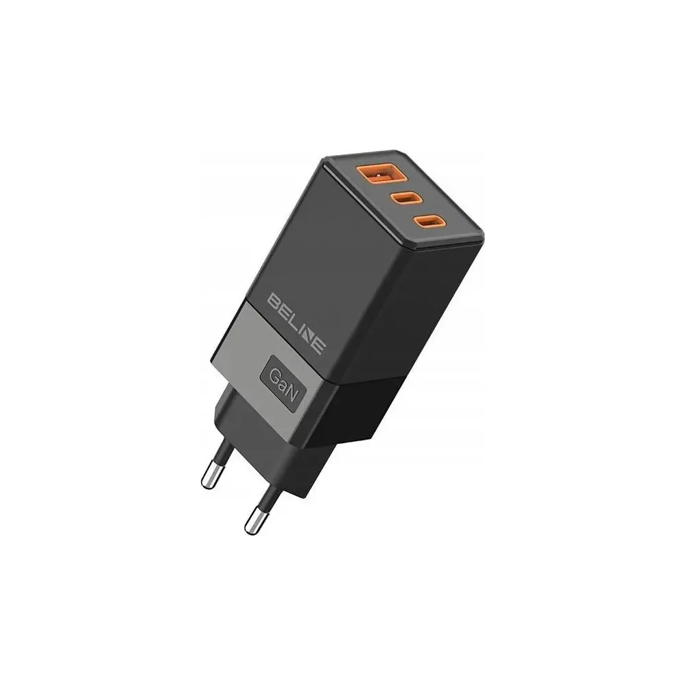Ładowarka sieciowa Beline 65W GaN BLN3CB65 U65 PD+QC 65W - 2x USB-C, USB-A, Czarna