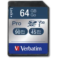 Karta pamięci Verbatim Pro U3 SDXC 64GB 47022, Class 10, UHS-1, U3, 90MB, s, 45MB, s, Czarna | Sklep ITnes.pl, IT for BUSINESS
