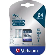 Karta pamięci Verbatim Pro U3 SDXC 64GB 47022, Class 10, UHS-1, U3, 90MB, s, 45MB, s, Czarna | Sklep ITnes.pl, IT for BUSINESS