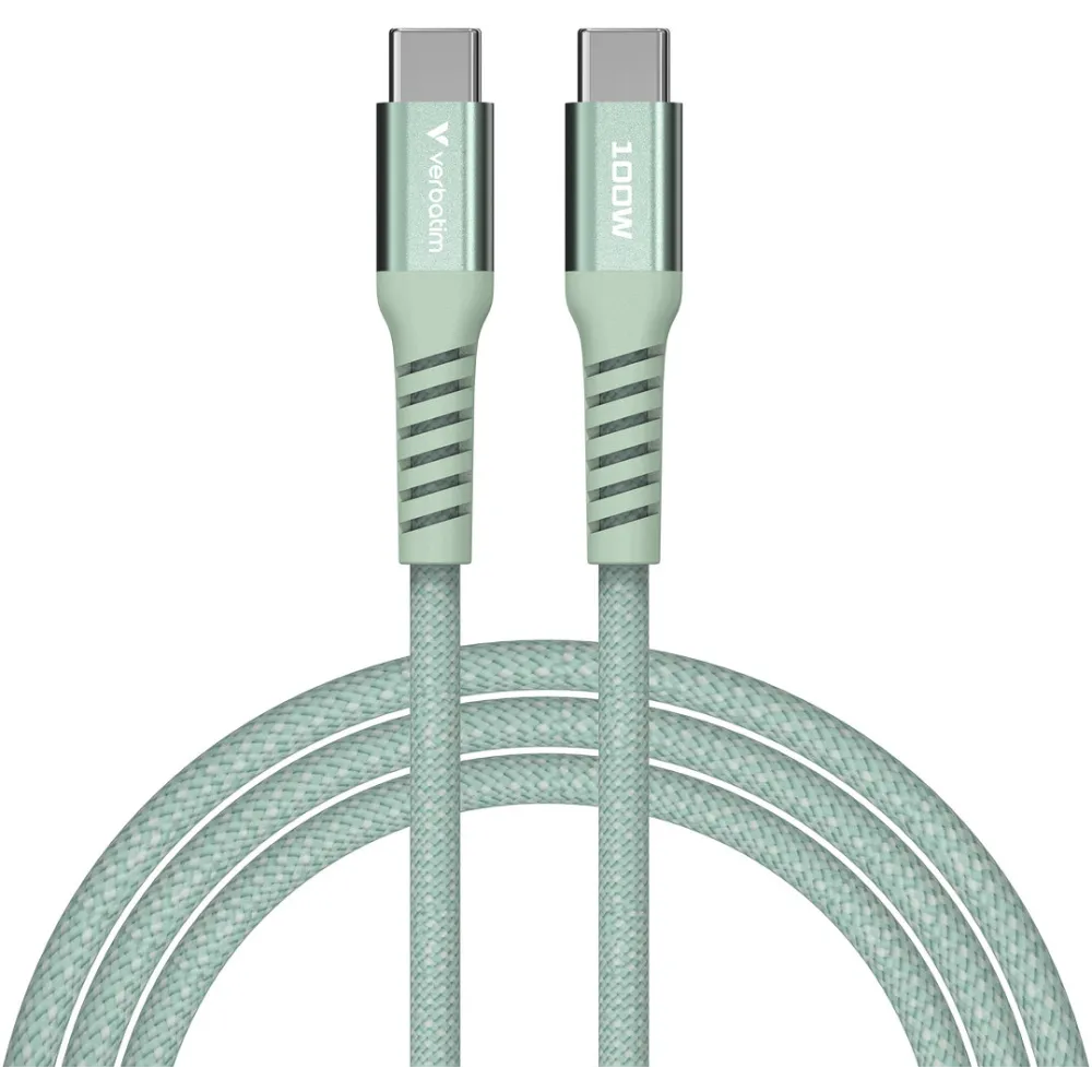 Kabel Verbatim USB-C PD 60W 31855 - 1,2 m, USB 2.0, Magnetyczny, Zielony