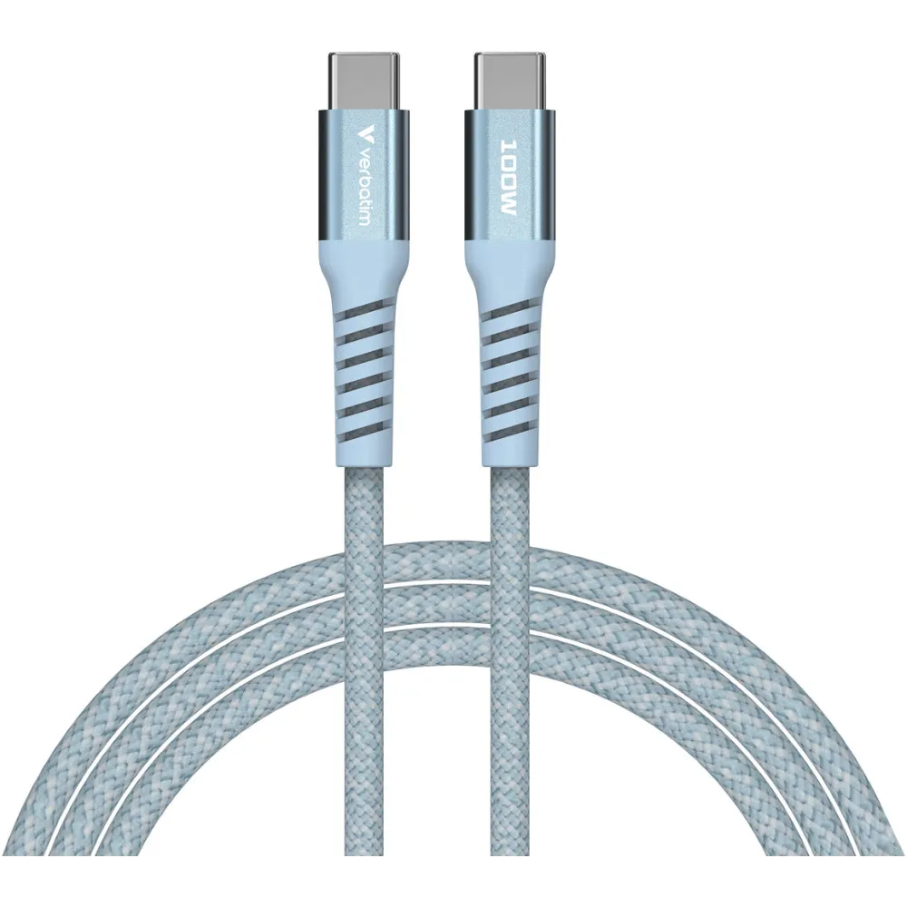 Kabel Verbatim USB-C PD 60W 31856 - 1,2 m, USB 2.0, Magnetyczny, Niebieski