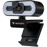 Kamera internetowa Verbatim AWC-02 49579 - Full HD 1080p, USB 2.0, Z mikrofonem i podświetleniem LED, Czarna