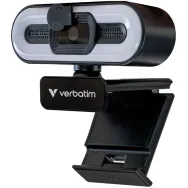 Kamera internetowa Verbatim AWC-02 49579 - Full HD 1080p, USB 2.0, Z mikrofonem i podświetleniem LED, Czarna