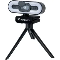 Kamera internetowa Verbatim AWC-02 49579 - Full HD 1080p, USB 2.0, Z mikrofonem i podświetleniem LED, Czarna