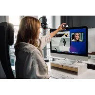 Kamera internetowa Verbatim AWC-02 49579 - Full HD 1080p, USB 2.0, Z mikrofonem i podświetleniem LED, Czarna
