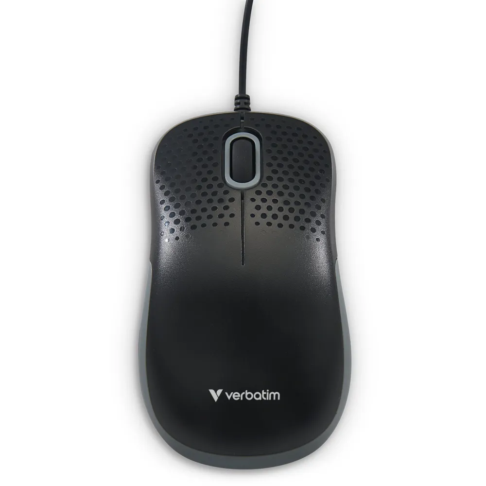 Mysz przewodowa Verbatim Silent 49024 - USB-A, 1000 DPI, Czarna