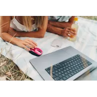 Mysz bezprzewodowa Verbatim Go Nano 49043 - Optyczna, 1600 DPI, Czarno-różowa