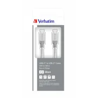 Kabel Verbatim USB-C 48867, 30 cm, USB 3.2 Gen 2, Srebrny | Sklep ITnes.pl, IT for BUSINESS